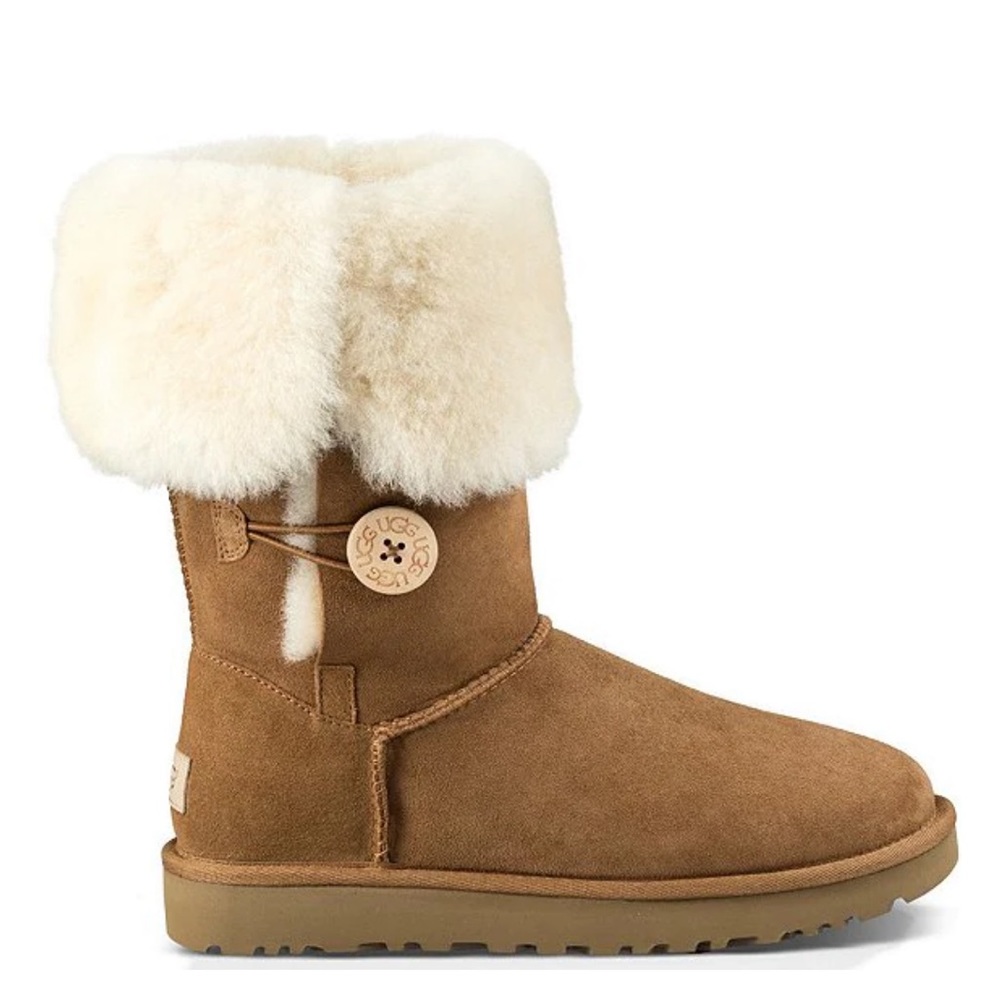 UGG® Bailey Suede Button Triplet II Water-Repellent Cold Weather Tall Boots - Picture 3 of 16